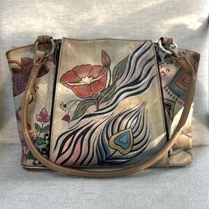 Anuschka Hand Painted Organizer Tote
